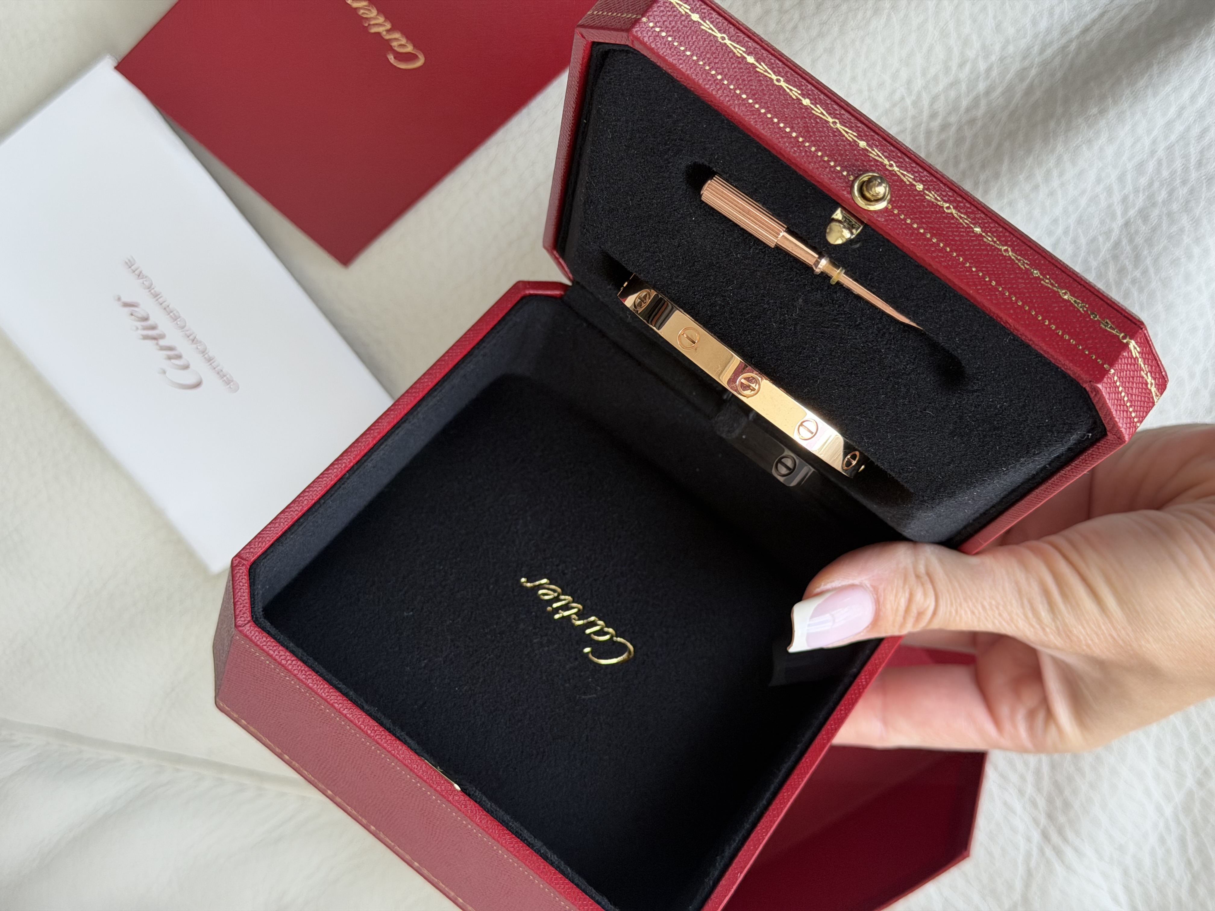 Cartier Love Bracelet Rose Gold Size 17